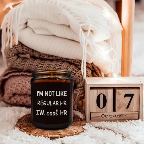 PUHEI Human Resources Gifts, I’m Not Like Regular HR I’m Cool HR Candle, HR Gifts for Women, Coworker Leaving Gifts, Funny Human Resources Candle Soy Scented Jar Candles