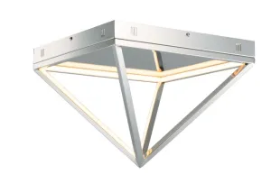 Pyramid 15.75" Single Light Flush Mount in Polished Chrome