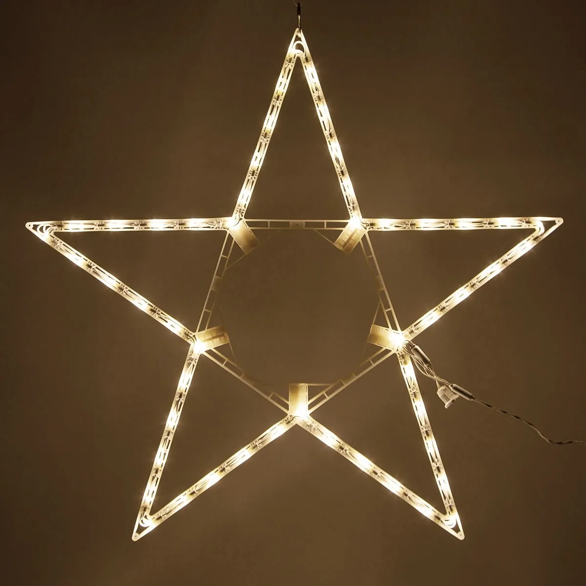 relaxed 32â Warm White LED Star Light, Fold-Flat Christmas Lighted Star, Outdoor Warm White 32"