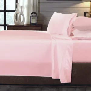 Royal Comfort 250TC Organic 100% Cotton Sheet Set 4 Piece Luxury Hotel Style King Blush