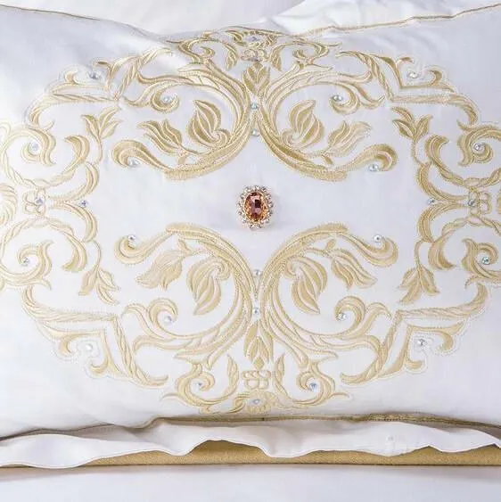 Royal White Egyptian Cotton Duvet Bedding Set