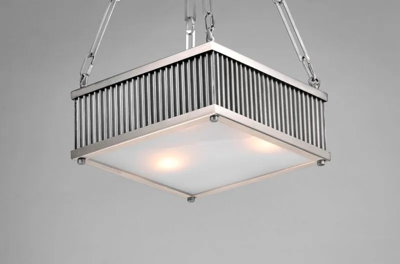 Ruffle 13.25" Wide 3 Light Single Pendant using E26 Medium Incandescent Bulbs in Weathered Zinc / Satin Nickel