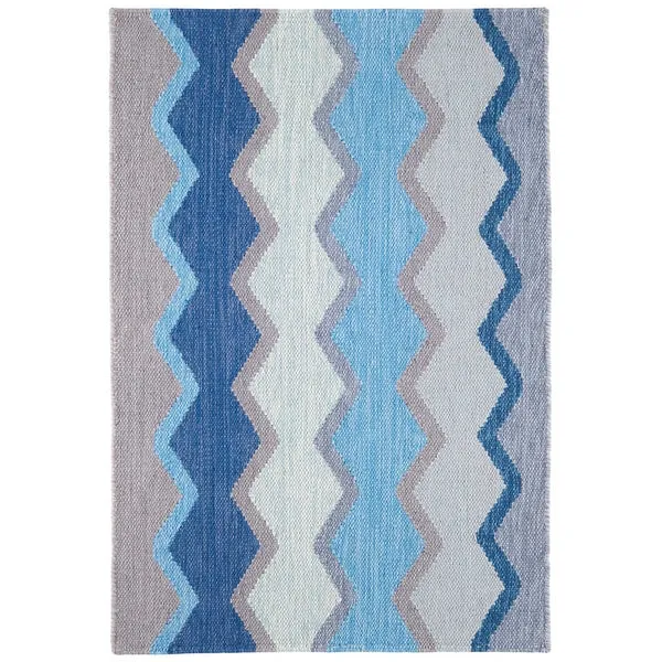 Safety Net Blue Handwoven Indoor/Outdoor Rug