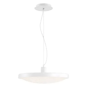 Sandstone 20 in. LED Pendant Light White Finish