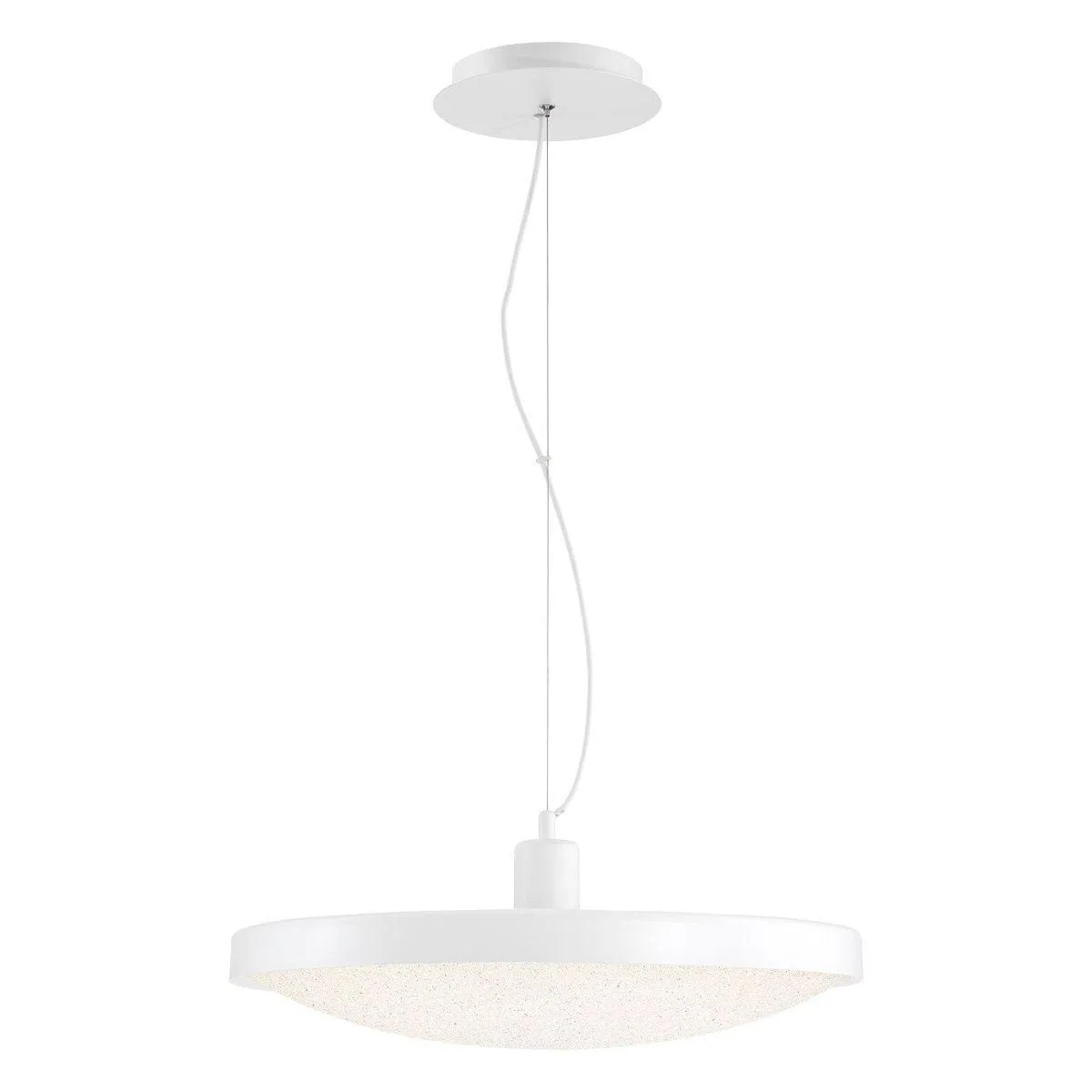 Sandstone 20 in. LED Pendant Light White Finish