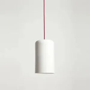 SCP | Josiah Pendant in White with Red Cord, Large