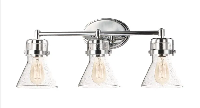 Seafarer 24.25" x 10" Vanity Lighting with 3 Light bulbs included - Polished Chrome