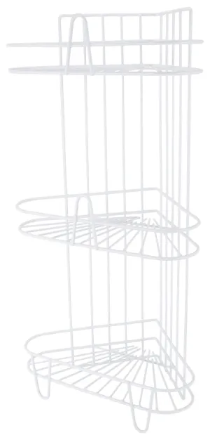 Simple Spaces SS-SC3-29-PE-3L Shower Caddy, 3-Shelf, 11-5/8 in OAW, 23-1/4 in OAH, 8-1/4 in OAD, 10 lb :EA: QUANTITY: 1