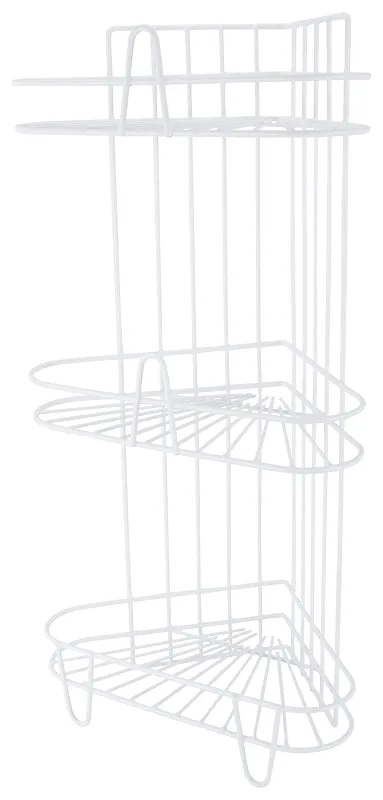 Simple Spaces SS-SC3-29-PE-3L Shower Caddy, 3-Shelf, 11-5/8 in OAW, 23-1/4 in OAH, 8-1/4 in OAD, 10 lb :EA: QUANTITY: 1