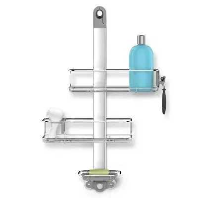 simplehuman Adjustable Shower Caddy Stainless Steel/Anodized Aluminum Silver