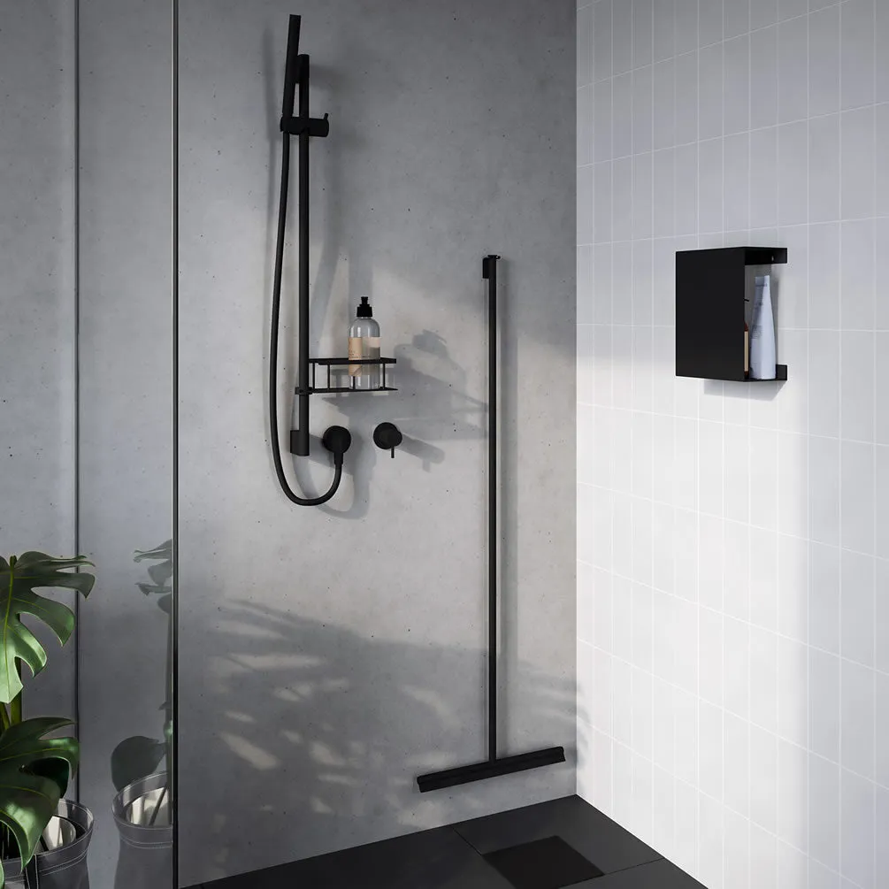 SMEDBO Sideline Collection Solid Brass Shower Riser Baskets, Matte Black or Polished Chrome