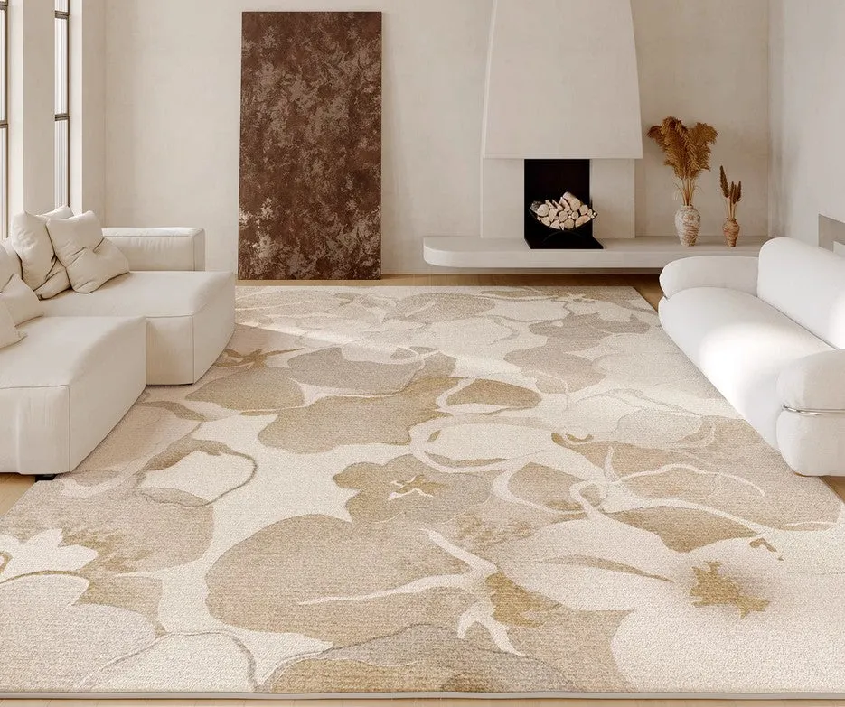 Soft Rugs for Bedroom, Contemporary Modern Rugs under Dining Room Table, French Style Modern Rugs for Interior Design, Flower Pattern Modern Rugs for Living Room