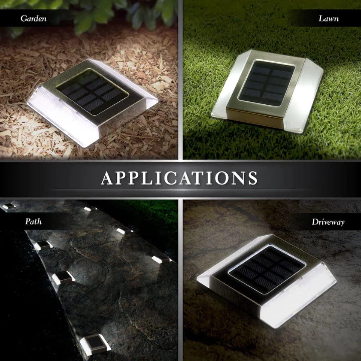 Solar LED Pathway Light 10 Lumens 4500K Silver (Pack Of 2)