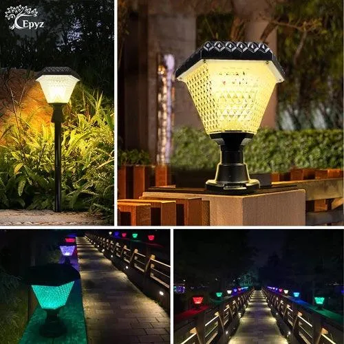 Solar Pillar Lights Outdoor