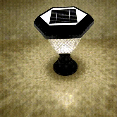 Solar Pillar Lights Outdoor