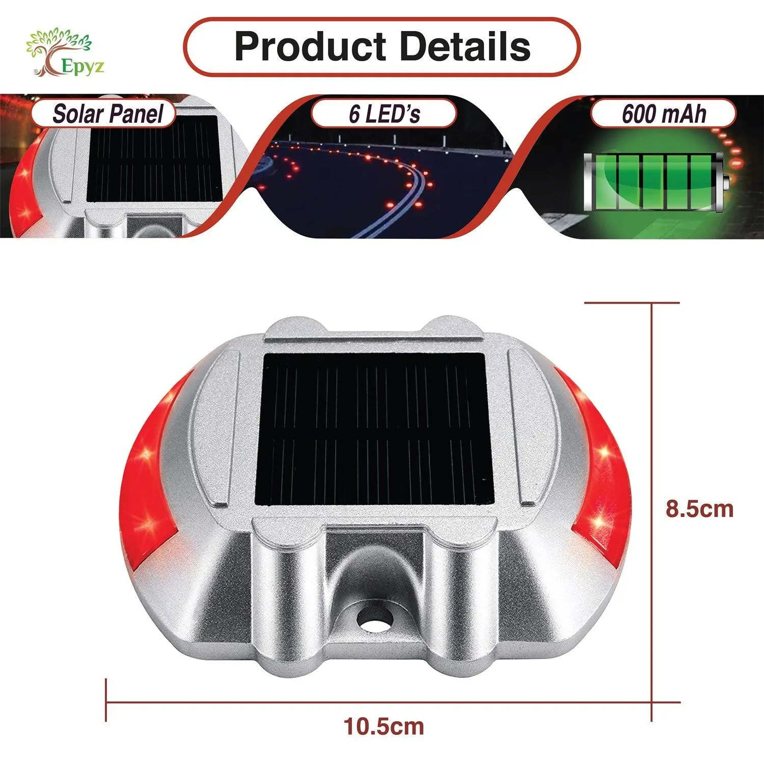 Solar Road Stud Lights | Solar Stud Round Light