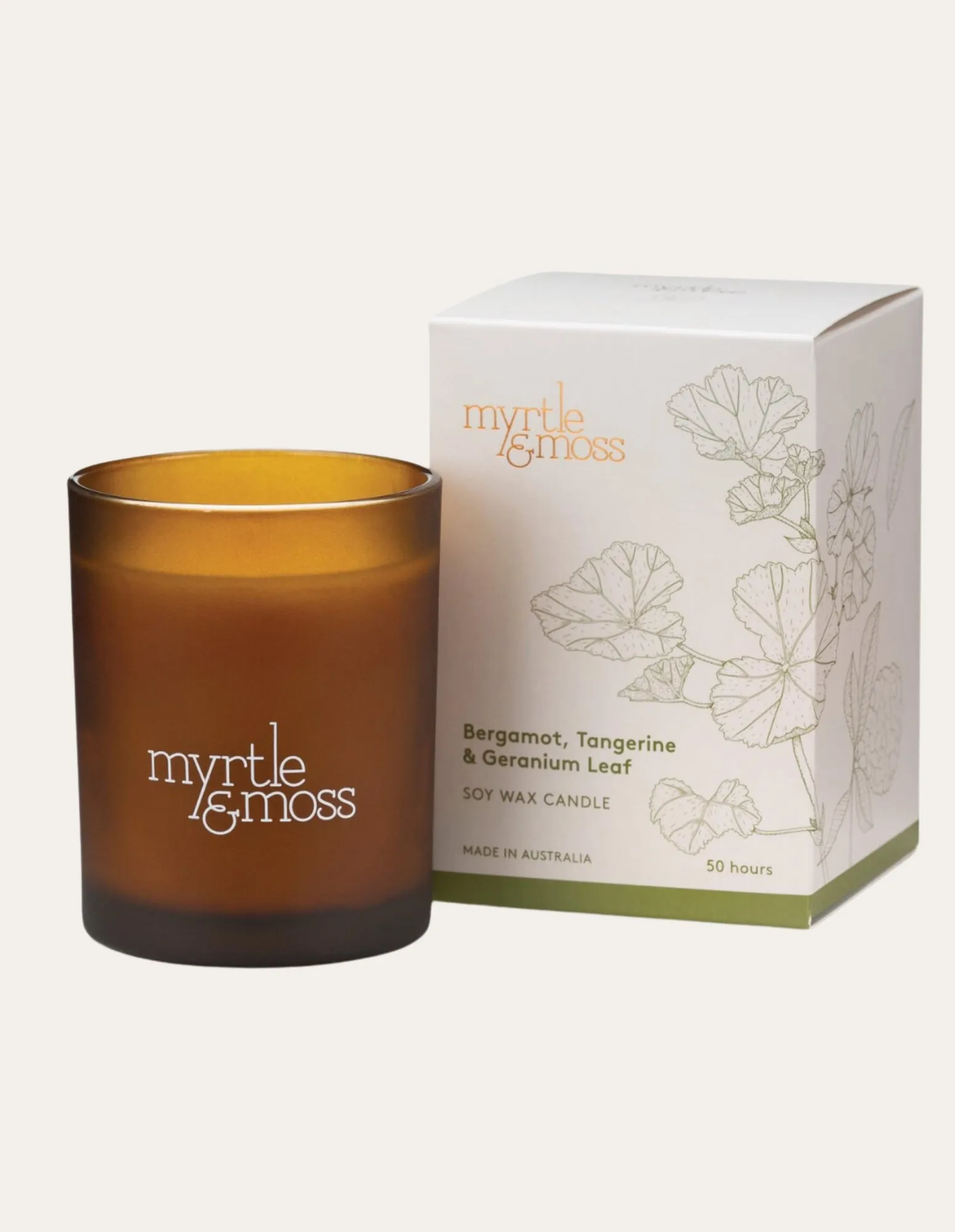 Soy Wax Candle - Bergamot - Myrtle & Moss