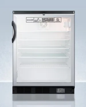 Summit SCR600BGLBINZ 24" Wide Built-in All-refrigerator