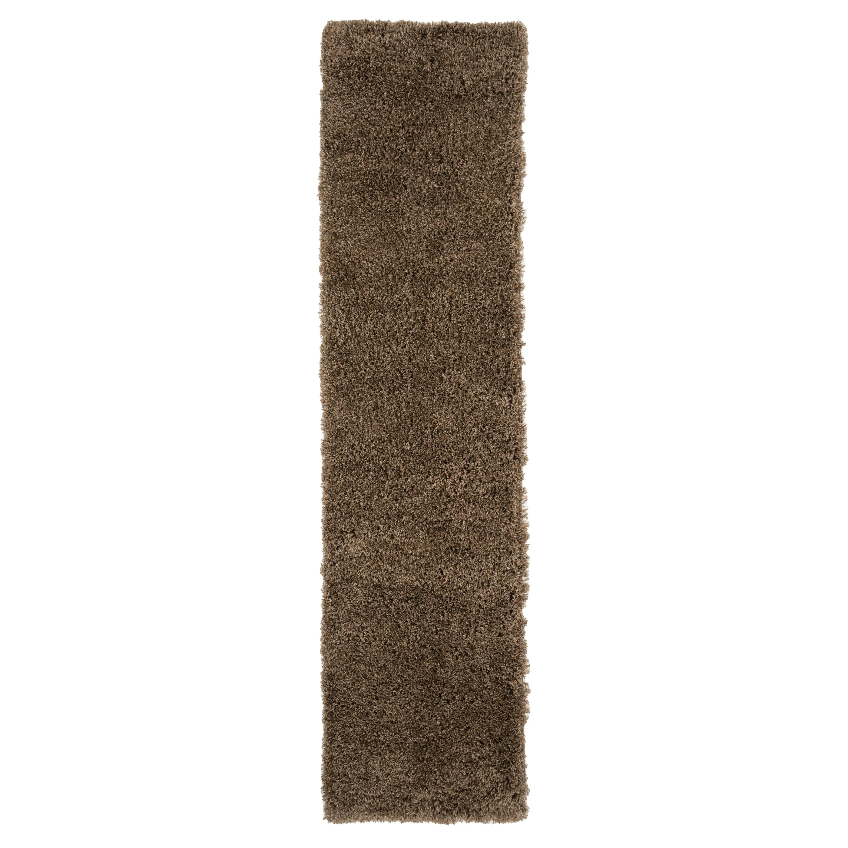 Super Soft Luxury Brown Shaggy Runner Rug