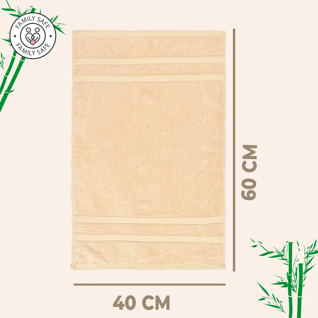 The Better Home 600GSM 100% Bamboo Hand Towel | Anti Odour & Anti Bacterial Bamboo Towel | Ultra Absorbent & Quick Drying Hand & Face Towel for Men & Women (Pack of 1, Beige)