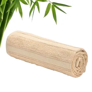 The Better Home 600GSM 100% Bamboo Hand Towel | Anti Odour & Anti Bacterial Bamboo Towel | Ultra Absorbent & Quick Drying Hand & Face Towel for Men & Women (Pack of 1, Beige)