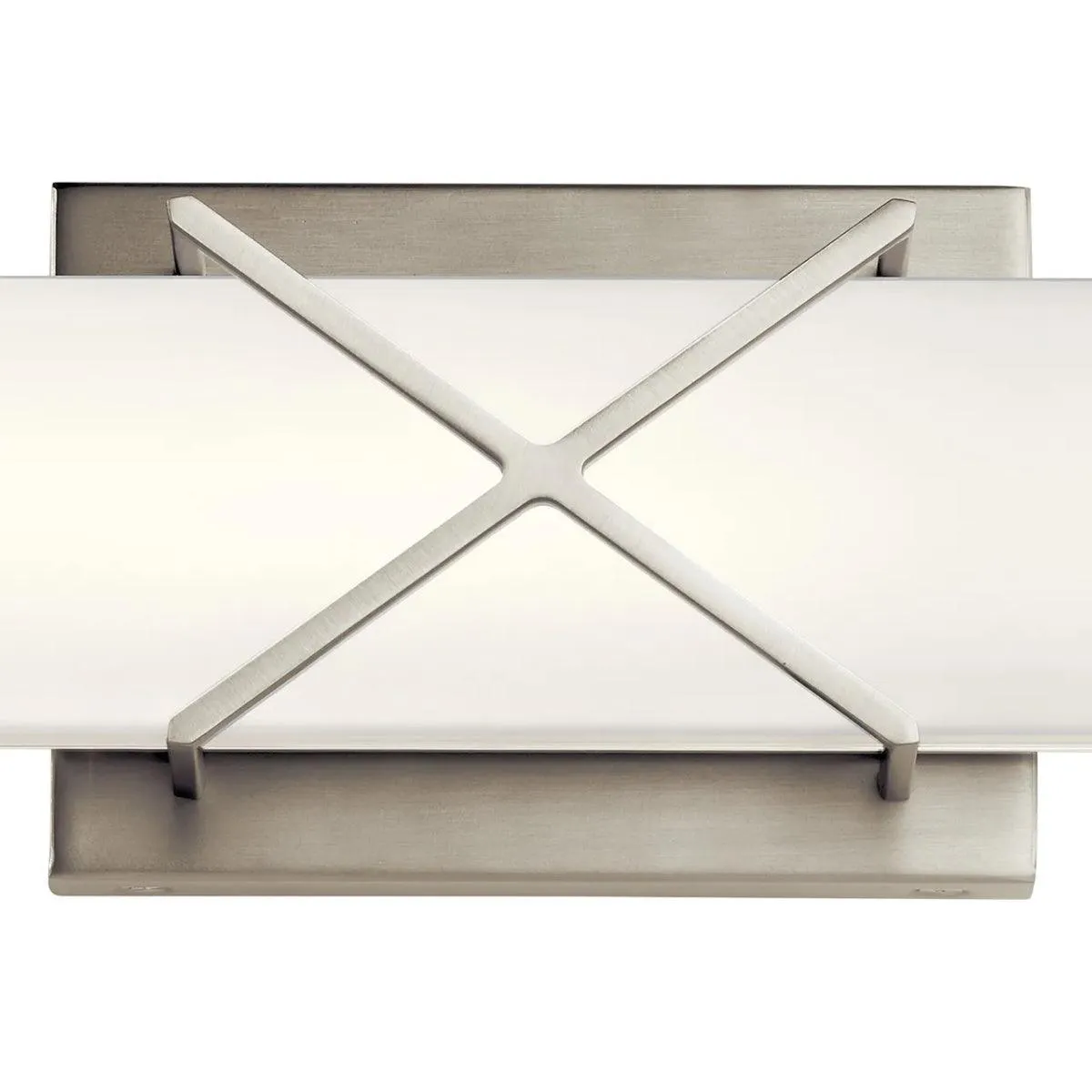 Trinsic 22 In 2-Lights LED Bathroom vanity Light With Clear Satin Etched Glass, Brushed Nickel Finish