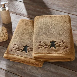 Vine Primitive Star Bath Towel - Set of 2