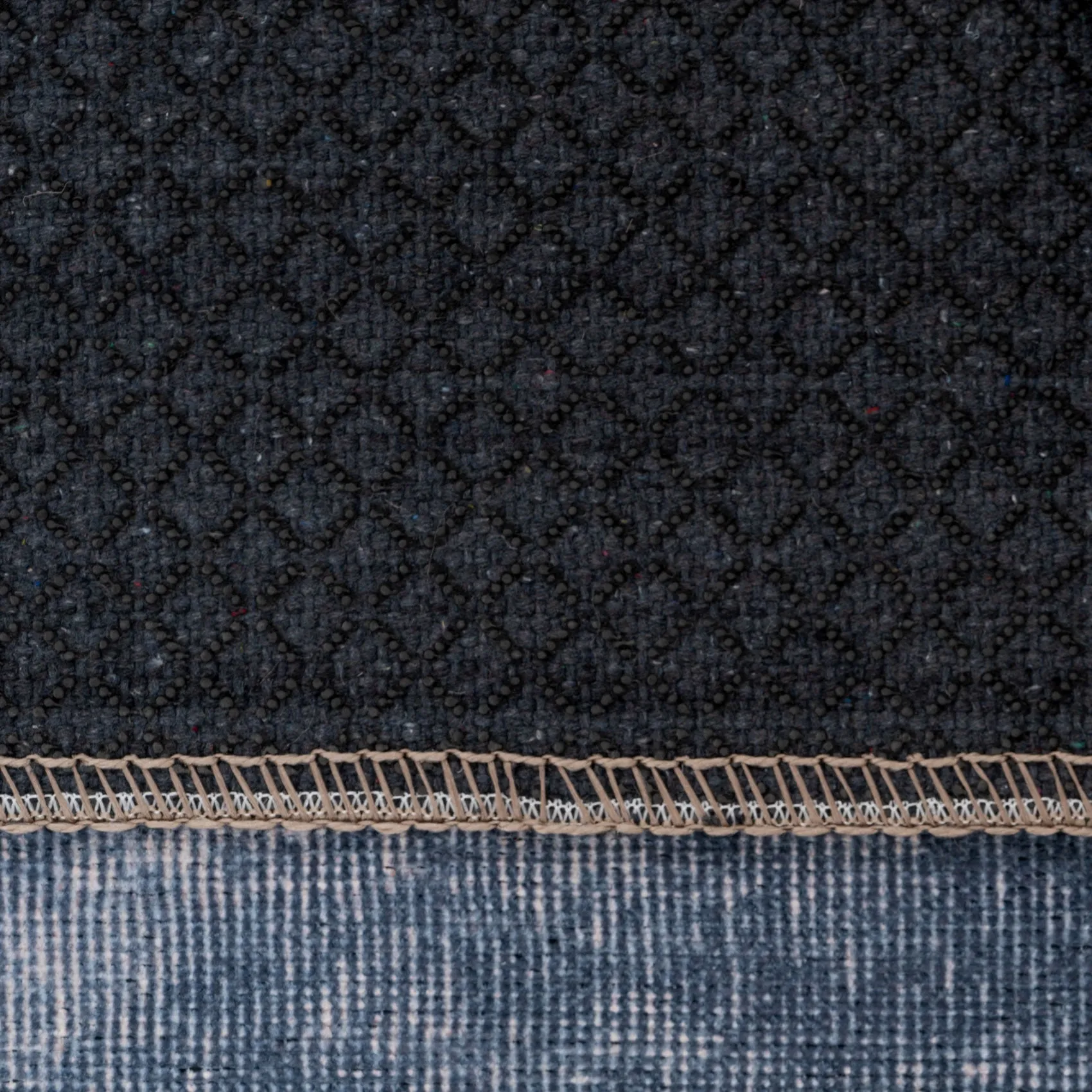 Washable Denim Blue Runner Rug - Ballina