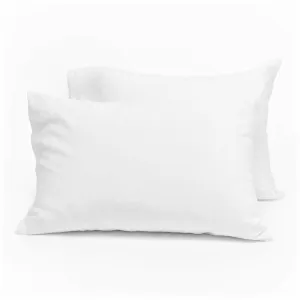 Whisper Soft 400 Thread Count Sateen Egyptian Cotton Standard Pillowcase Pair - White