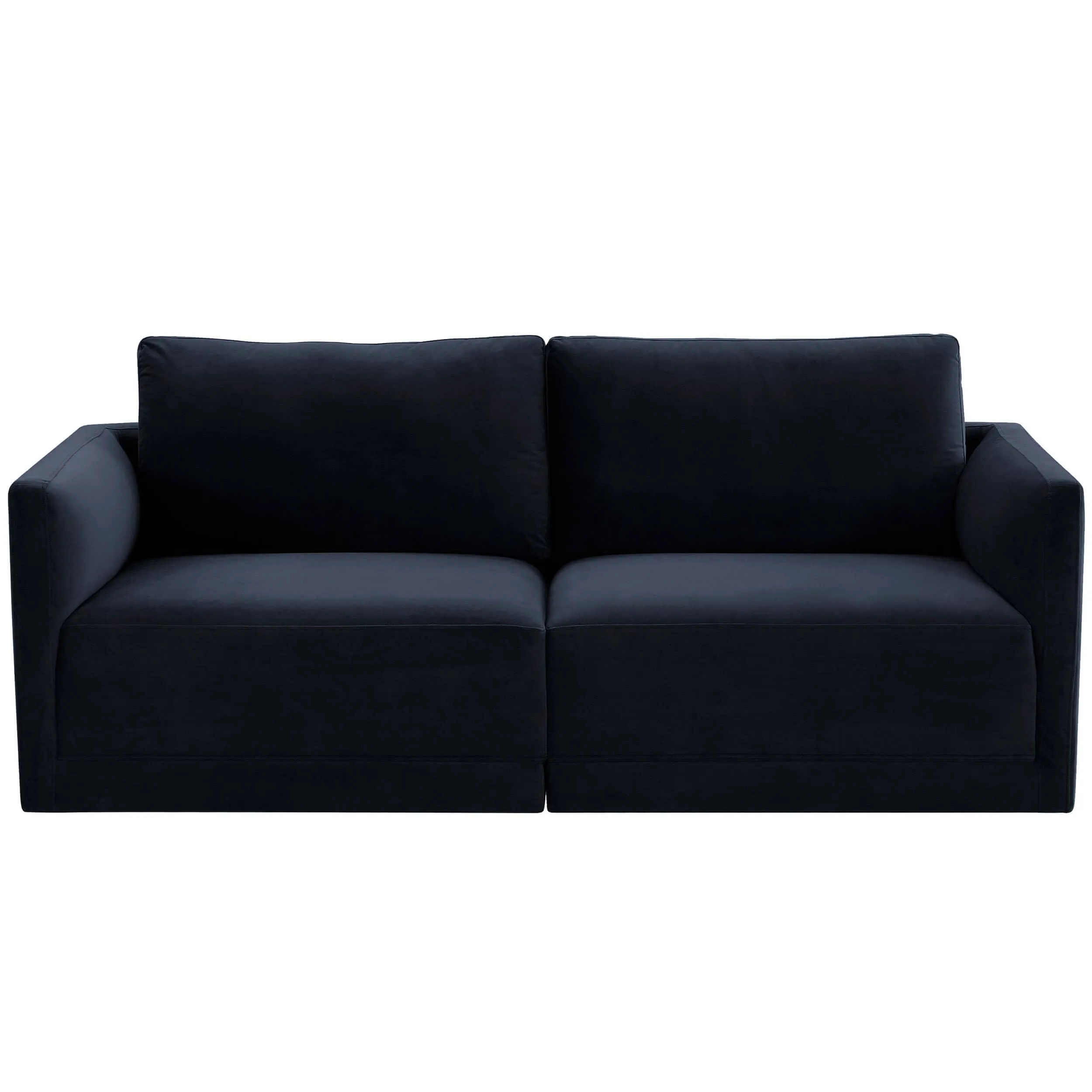 Willow 2 Piece Modular Loveseat, Navy