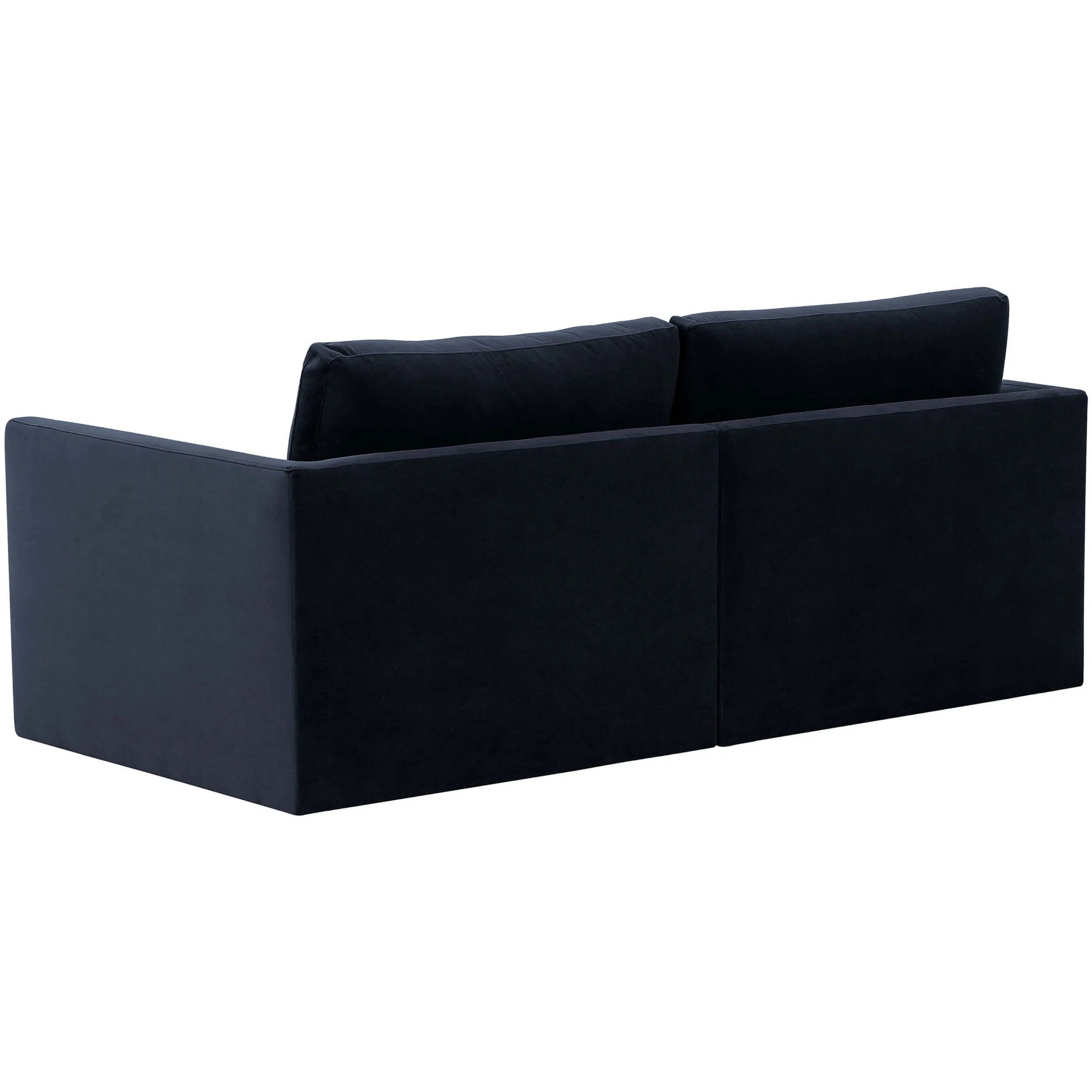 Willow 2 Piece Modular Loveseat, Navy