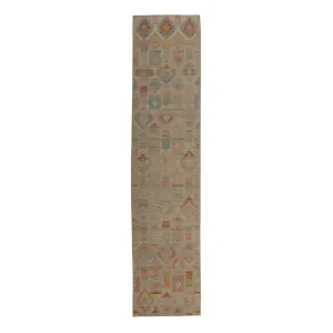 Zameen Patterned Modern Wool Rug - 2'9" x 12'9"